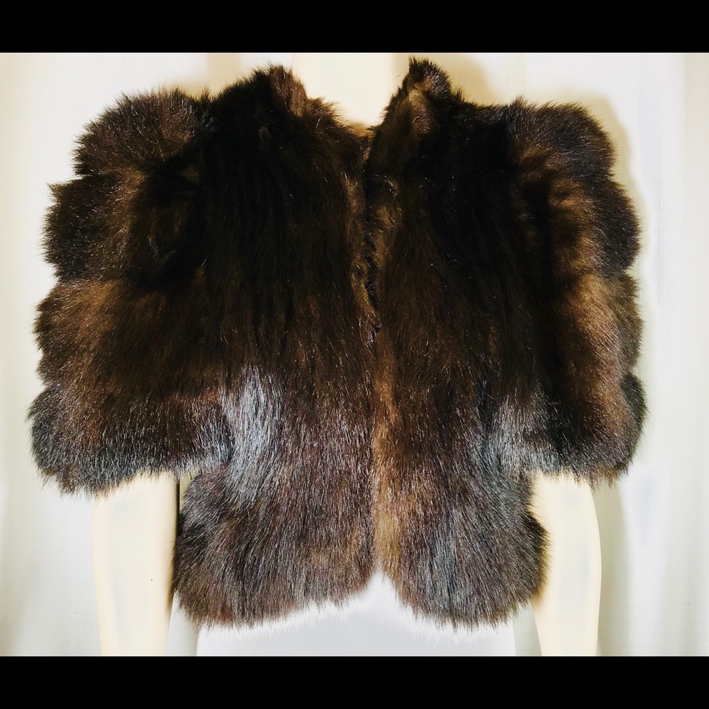 Evening Chubby Jacket /Bell mid Sleeve Beaver Sz S